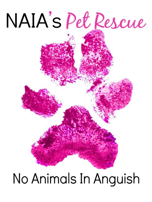 NAIA's Pet Rescue, (West Palm Beach, Florida), logo pink paw print black and pink text