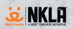 NKLA Pet Adoption Center (Los Angeles, California) logo of Best Friends in orange, NKLA, A Best Friends Initiative