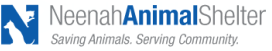 Neenah Animal Shelter (Neenah, Wisconsin) logo is an “N” formed with profiles of a dog and cat next to the organization name