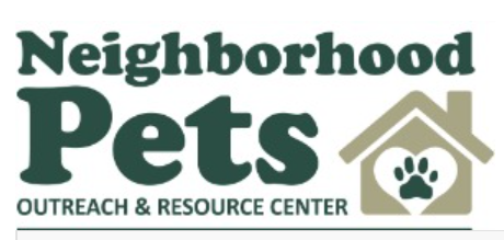 Neighborhood Pets (formerly Friends of Cleveland Kennel) (Cleveland, Ohio) Logo dog hose with green text