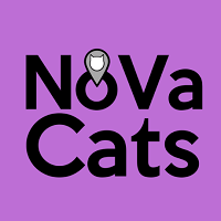 NoVa Cats Advocacy, Inc., (Oakton, Virginia), logo black text on purple background