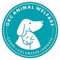 Oklahoma City Animal Welfare (Oklahoma City, Oklahoma) logo is a dog and cat snuggling together in a light blue circle