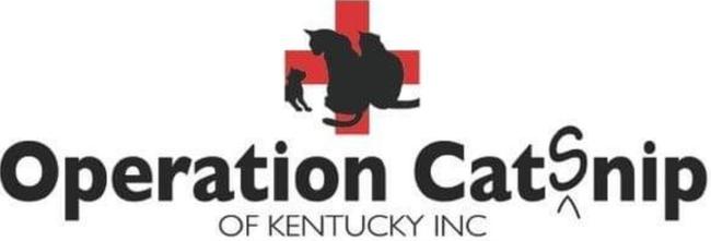 Operation CatSnip of Kentucky, Inc., (Shelbyville, Kentucky), logo three black cats sitting in front of red cross above black text