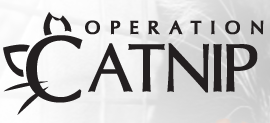 Operation Catnip (Youngsville, North Carolina) logo is the organization name with cat ears and whiskers on the “C”