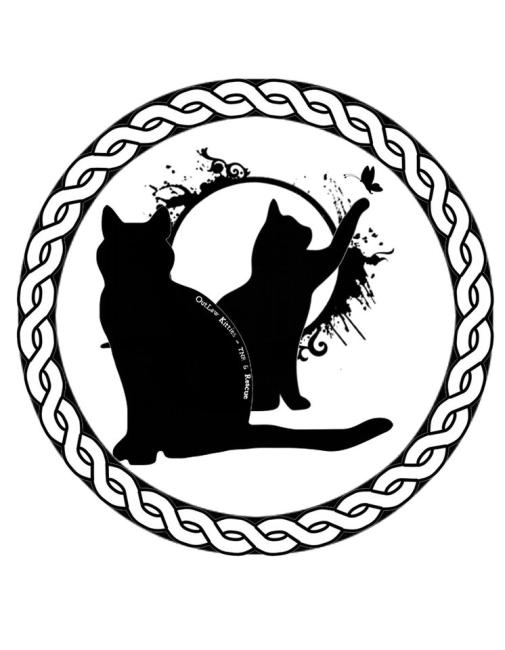Outlaw Kitties Trap Neuter Return & Rescue Crop. (Hyattsville, Maryland) logo cats in circle