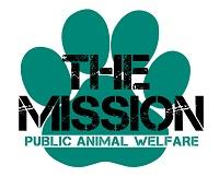 The PAW Mission (Paloma, California) logo is a green pawprint with “THE MISSION” and “Public Animal Welfare” on it