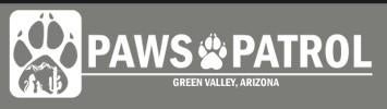 Paws Patrol, Inc (Green Valley, Arizona) logo dog cat and pawprint in square