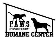 Partner for Animal Welfare Society P.A.W.S. of Dearborn County (Lawrenceburg, Indiana) of dog, cat, house 
