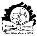 Pearl River County SPCA (Picayune, Mississippi) of circle, bow, dog, cat, friends forever, pearl river society spca 