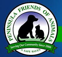 Peninsula Friends Of Animals (Port Angeles, Washington) of black dog, cat, circle, serving our community since 2000 