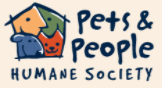 Pets and People Humane Society (Yukon, Oklahoma) logo is animal faces in the shape of a house with org name to right