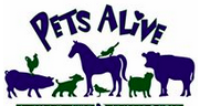 Pets Alive Animal Sanctuary (Middletown, New York) logo is “Pets Alive” with a heart above a row of different types of animals