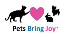 Pets Bring Joy, (Fairfax, Virginia), logo black cat, dog and bunny with big pink heart above black, blue and pink text