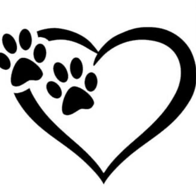 Pine Bluff Animal Control & Care Center, (Pine Bluff, Arkansas), logo two black pawprints and black heart