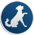 Pound Buddies Animal Shelter & Adoption Center (Muskegon, Michigan) logo is the profile of a dog holding up a paw to shake