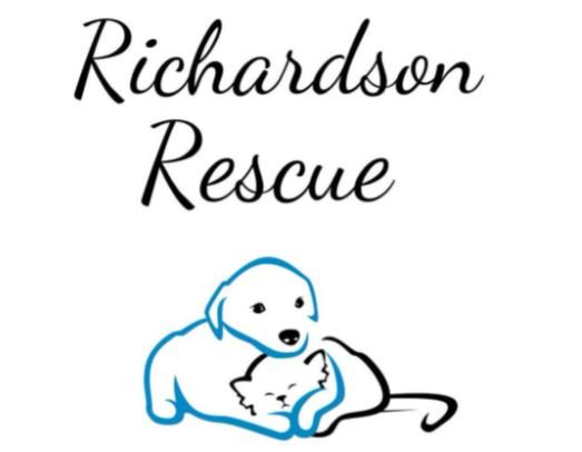 Richardson Rescue, (York, South Carolina), logo drawing of puppy hugging kitten with text above