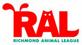 Richmond Animal League (N Chesterfield, Virginia) logo is “RAL” with ears on the “R” and eyes on the “A”