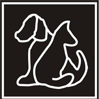 Rutherford County Humane Society (Rutherfordton, North Carolina) | logo of black square, white silhouettes of dog and cat