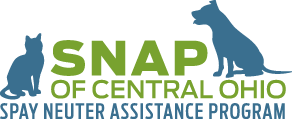 Spay Neuter Assistance Program (SNAP) of Central Ohio (Columbus, Ohio) | logo of blue dog, cat, SNAP of Central Ohio