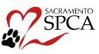 Sacramento SPCA (Sacramento, California) logo is a pawprint next to a heart with a ribbon tail