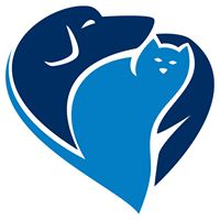Saint Frances Animal Center (Georgetown, South Carolina) logo is a blue heart formed by a dog and cat