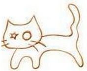 Saving Grace Rescue Inc (San Francisco, California) | logo of cat, star, whiskers, circle, paw prints, saving kittens since 2010