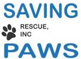 Saving Paws Rescue, Inc. (Rye Brook, New York) logo is the organization name with a pawprint