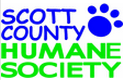 Scott County Humane Society (Georgetown, Kentucky) | logo of blue paw print, for pet’s sake, Scott County Humane 