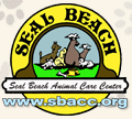 Seal Beach Animal Care Center (Seal Beach, California) | logo of circle, seal, dog, cat, rabbit, bird, bone, bowl, Seal Beach 