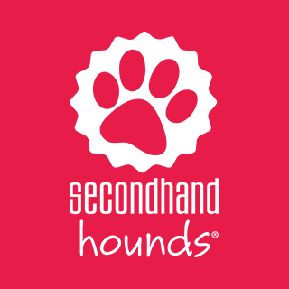 Secondhand Hounds (Minnetonka, Minnesota) | logo of white paw print, red cap, secondhand hounds 