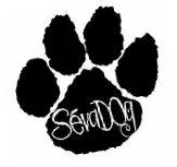  SevaDog (Junction City, Oregon) logo is a pawprint with “SevaDog” on the paw pad