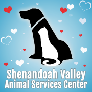 Shenandoah Valley Animal Services Center (Lyndhurst, Virginia) | logo of black dog, white collar, white cat, SVASC