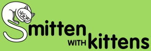 Smitten with Kittens (Tallahassee, Florida) logo is the organization name with a sleeping cat forming the “S”