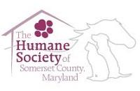 Humane Society of Somerset County Maryland (Princess Anne, Maryland) logo of house, paw, horse, dog and cat with text