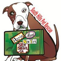 South Hills Pet Rescue and Rehabilitation Resort (South Park, Pennsylvania) | logo of brown and white dog holding green suitcase