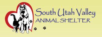 South Utah Valley Animal Shelter (Spanish Fork, Utah) | logo of red heart, dog, cat, paw print, South Utah Valley Animal Shelter