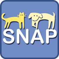 Spay & Neuter Action Program SNAP (Las Cruces, New Mexico) | logo of yellow cat, dog, blue text SNAP Spay Neuter Action Program
