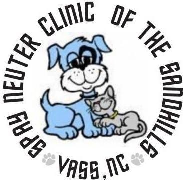 Spay Neuter Initiative Program, (Sanford, North Carolina), logo outline of green cat and blue dog inside grey heart with grey text