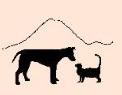 Spay and Neuter Intermountain Pets and Pet Placement (McArthur, California) logo dog and cat mountain outline