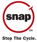 Spay-Neuter Assistance Program (Houston, Texas) | logo of red circle, snap tag, black text SNAP