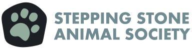 Stepping Stone Animal Society (Cumberland, Maryland) | logo of paw print, stone, text Stepping Stone Animal Society
