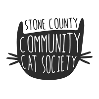 Stone County Community Cat Society (Perkinston, Mississippi) | logo of cat head, whiskers, Stone County Community Cat Society