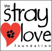Stray Love Foundation (Magnolia Springs, Alabama) logo is a black pawprint inside a red heart next to the organization name