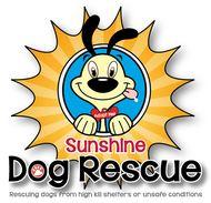 Sunshine Dog Rescue Inc. (Phoenix, Arizona) logo is a cartoon dog in a sun with the organization name at the bottom