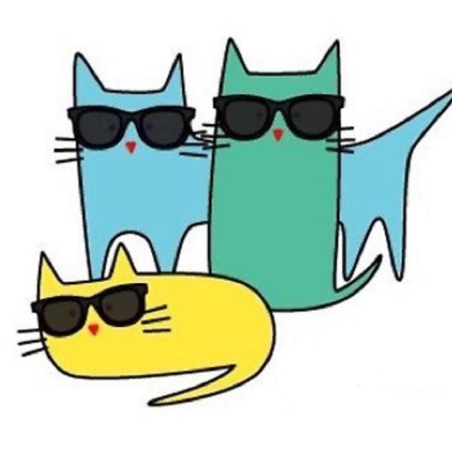 TT's Rescue Squad (Taylor, Pennsylvania) logo with three cats in sunglasses