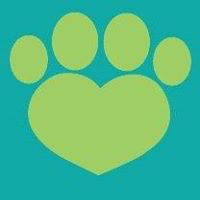 The Animal Foundation (Las Vegas, Nevada) | logo of green tag, white heart paw print, the animal foundation