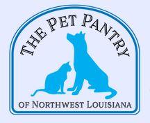 The Pet Pantry of Northwest Louisiana, Bossier City, Louisiana, log Blue dog and cat on white with blue text in a frame