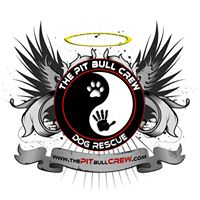 The Pit Bull Crew Dog Rescue (Moose's Legacy) (Naples, Florida) | logo of yin yang, handprint, paw print, halo, angel wings