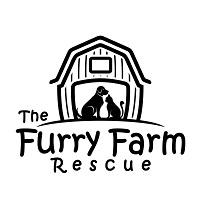The Furry Farm Rescue (Rathdrum, Idaho) | logo of farmhouse, barn, black cat, black dog, The Furry Farm Rescue