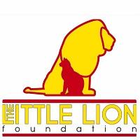The Little Lion Foundation, (Long Beach, California), logo is a red cat in front of a yellow lion above the organization name